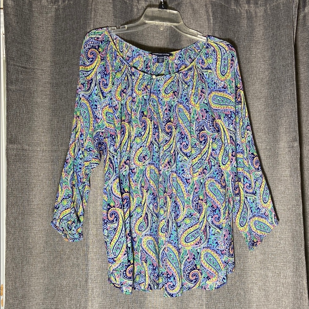 Paisley Print Women's Top - Multicolor